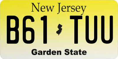 NJ license plate B61TUU