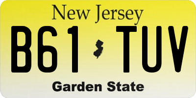 NJ license plate B61TUV