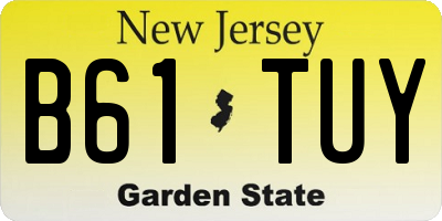 NJ license plate B61TUY