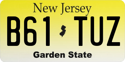 NJ license plate B61TUZ