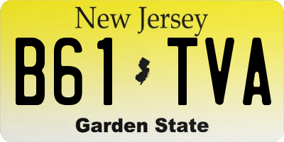 NJ license plate B61TVA
