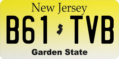 NJ license plate B61TVB