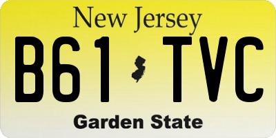 NJ license plate B61TVC