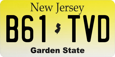 NJ license plate B61TVD