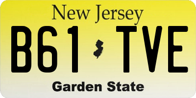 NJ license plate B61TVE