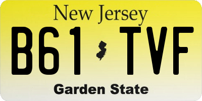 NJ license plate B61TVF