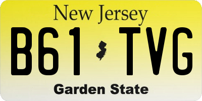 NJ license plate B61TVG