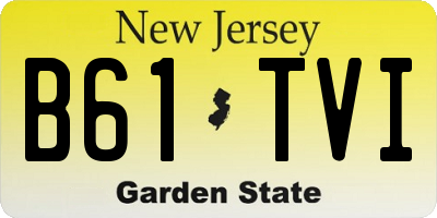 NJ license plate B61TVI