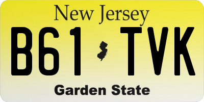 NJ license plate B61TVK