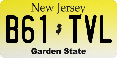NJ license plate B61TVL