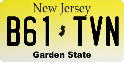 NJ license plate B61TVN
