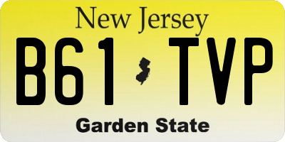 NJ license plate B61TVP