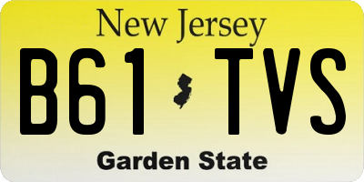 NJ license plate B61TVS