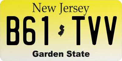 NJ license plate B61TVV