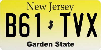 NJ license plate B61TVX