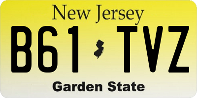 NJ license plate B61TVZ