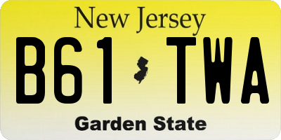 NJ license plate B61TWA