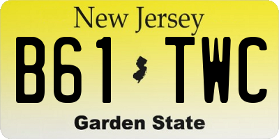 NJ license plate B61TWC