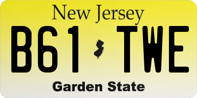 NJ license plate B61TWE