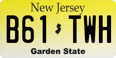 NJ license plate B61TWH