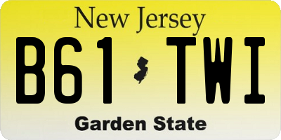 NJ license plate B61TWI