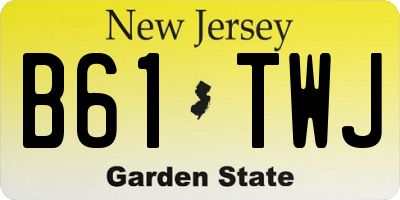 NJ license plate B61TWJ