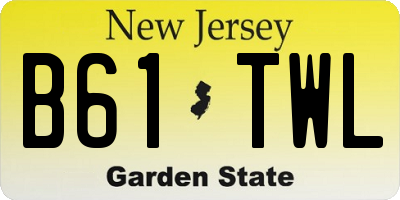 NJ license plate B61TWL
