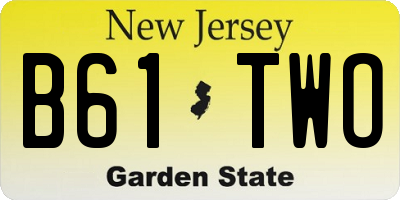 NJ license plate B61TWO