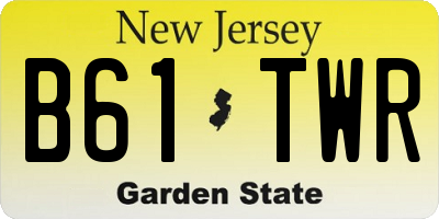 NJ license plate B61TWR