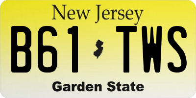 NJ license plate B61TWS