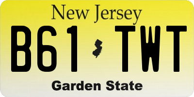 NJ license plate B61TWT