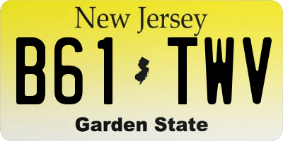 NJ license plate B61TWV