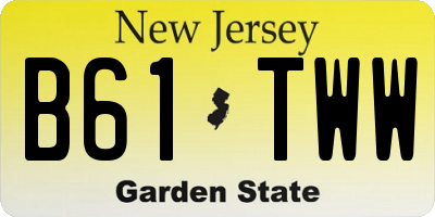 NJ license plate B61TWW