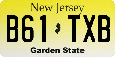 NJ license plate B61TXB