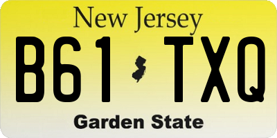 NJ license plate B61TXQ