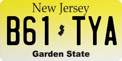 NJ license plate B61TYA