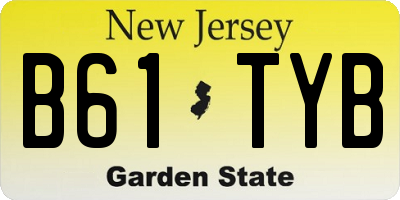NJ license plate B61TYB