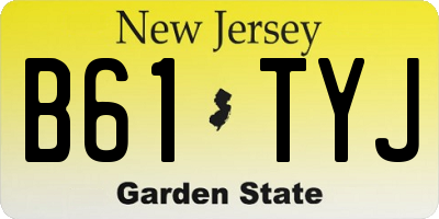 NJ license plate B61TYJ