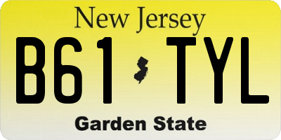 NJ license plate B61TYL