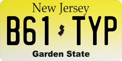 NJ license plate B61TYP