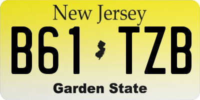 NJ license plate B61TZB