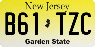 NJ license plate B61TZC
