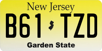 NJ license plate B61TZD