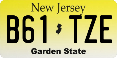 NJ license plate B61TZE