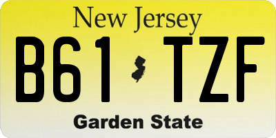 NJ license plate B61TZF