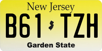 NJ license plate B61TZH