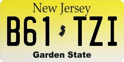 NJ license plate B61TZI