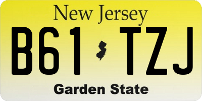 NJ license plate B61TZJ