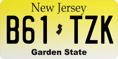 NJ license plate B61TZK