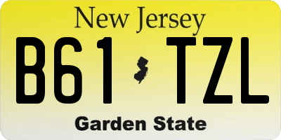NJ license plate B61TZL